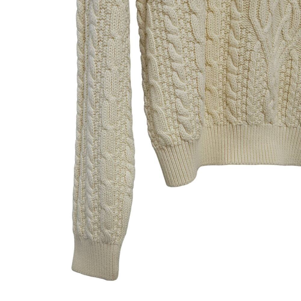 Austin Reed Cream Cable Knit Sweater Medium - Picture 5 of 8